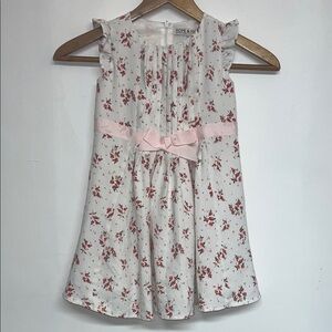 Hope & Henry 3T Girls Floral Spring Ruffle Sleeveless Dress, Bow, #easter